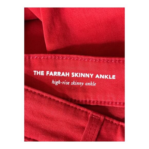 AG Adriano Goldschmied The Farrah skinny ankle red size 28 - Picture 6 of 7